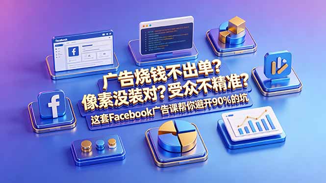 广告烧钱不出单？像素没装对？受众不精准？这套Facebook广告课帮你避开90%的坑-原创双语字幕-问小徐资源库