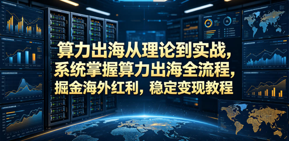 算力出海从理论到实战,系统掌握算力出海全流程,掘金海外红利,稳定变现教程-问小徐资源库