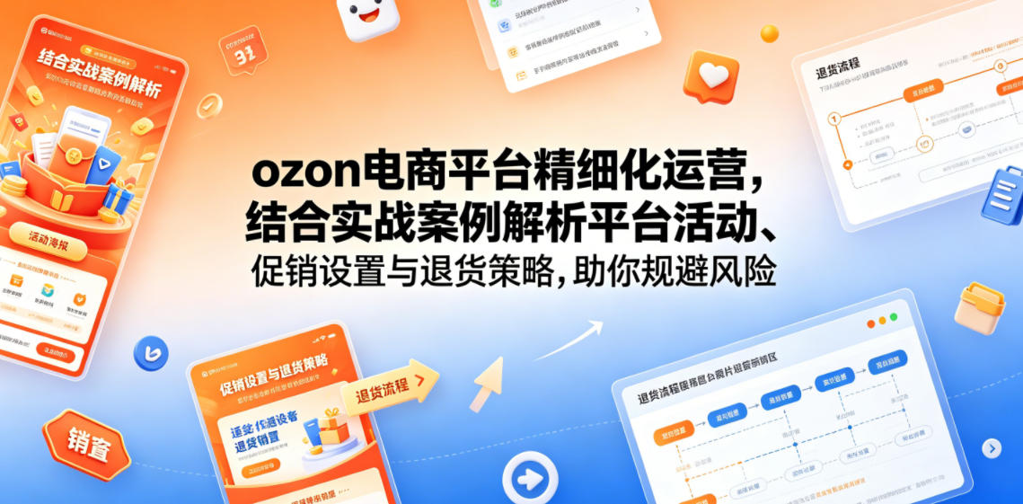 ozon电商平台精细化运营，结合实战案例解析平台活动、促销设置与退货策略，助你规避风险、提升销量-问小徐资源库