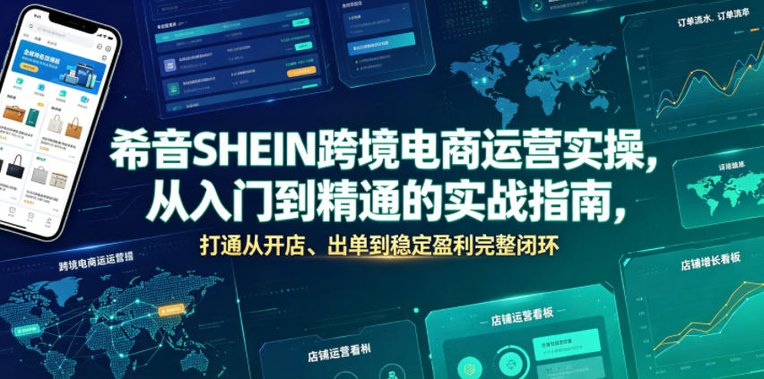 希音SHEIN跨境电商运营实操，从入门到精通的实战指南，打通从开店、出单到稳定盈利完整闭环-问小徐资源库