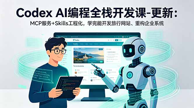 Codex AI编程全栈开发课-更新：MCP服务+Skills工程化，学完能开发旅行网站、重构企业系统-问小徐资源库