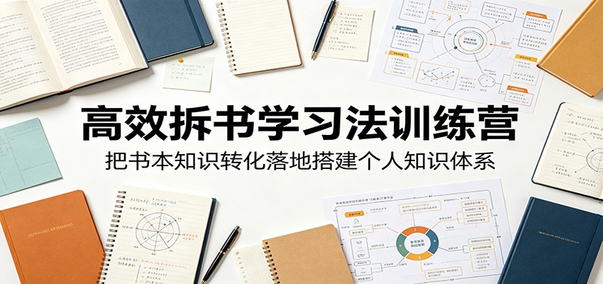 高效拆书学习法训练营，把书本知识转化落地搭建个人知识体系-问小徐资源库