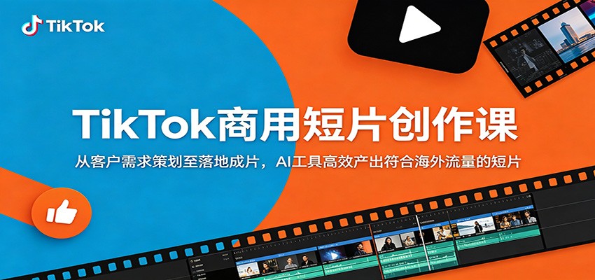 TikTok商用短片创作课：从客户需求策划至落地成片，AI工具高效产出符合海外流量的短片-问小徐资源库