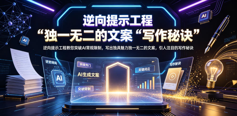 逆向提示工程教您突破AI常规限制，写出独具魅力独一无二的文案，引人注目的写作秘诀【原创双语字幕】-问小徐资源库