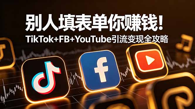 别人填表单你赚钱！TikTok+FB+YouTube 引流变现全攻略【原创双语字幕】-问小徐资源库
