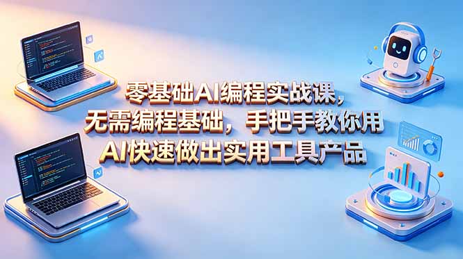 零基础AI编程实战课-更新，无需编程基础，手把手教你用AI快速做出实用工具产品-问小徐资源库