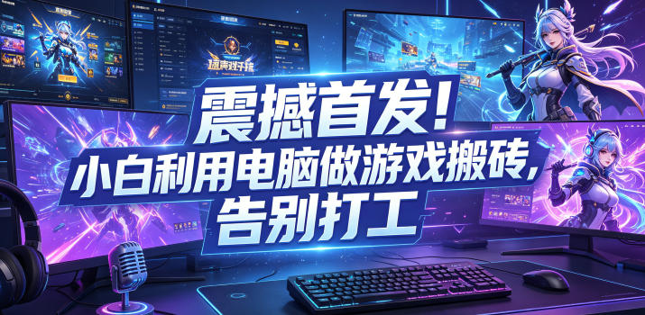 震撼首发!小白利用电脑做游戏搬砖,告别打工【揭秘】-问小徐资源库
