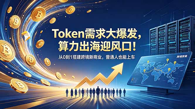Token需求大爆发，算力出海迎风口！从0到1搭建跨境新商业，普通人也能上车-问小徐资源库