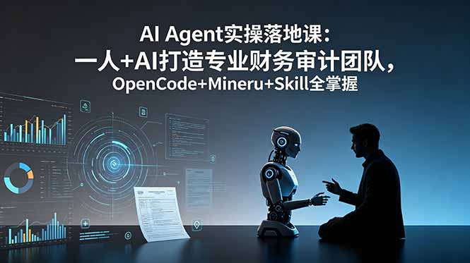 AI Agent实操落地课：一人+AI打造专业财务审计团队，OpenCode+Mineru+Skill全掌握-问小徐资源库