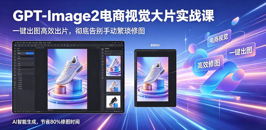 GPT-Image2电商视觉大片实战课,一键出图高效出片,彻底告别手动繁琐修图(更新)-问小徐资源库