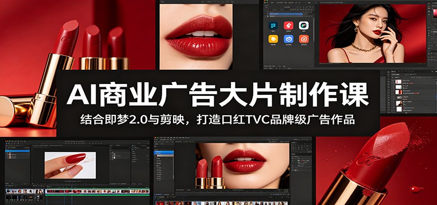 AI商业广告大片制作课：结合即梦2.0与剪映，打造口红TVC品牌级广告作品-问小徐资源库