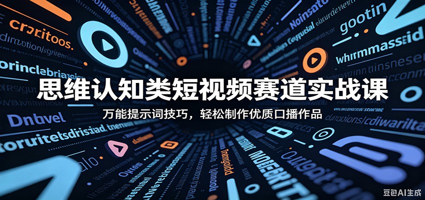 思维认知类短视频赛道实战课：万能提示词技巧，轻松制作优质口播作品-问小徐资源库