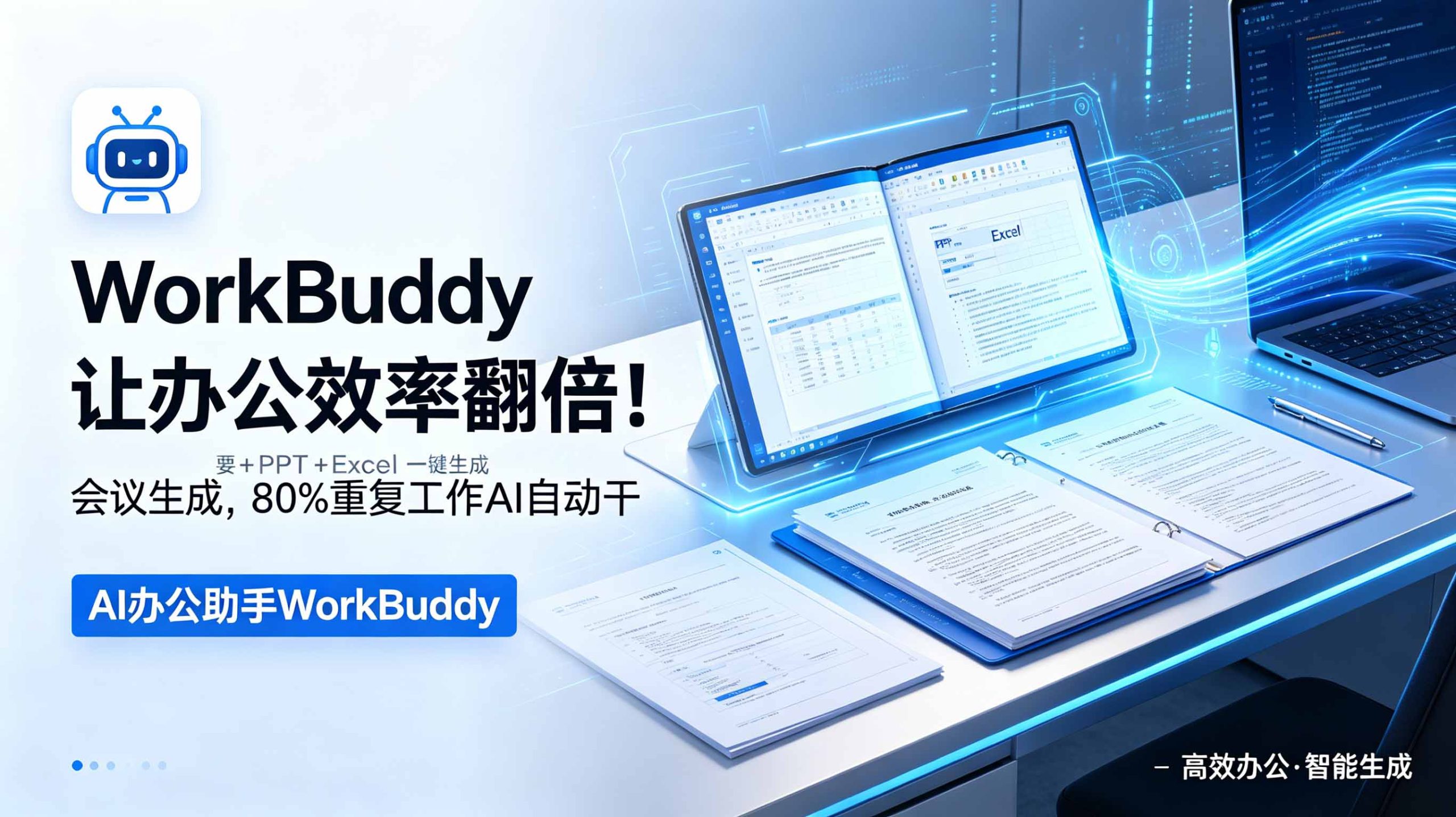 WorkBuddy让办公效率翻倍！会议纪要+PPT+Excel一键生成，80%重复工作AI自动干-问小徐资源库