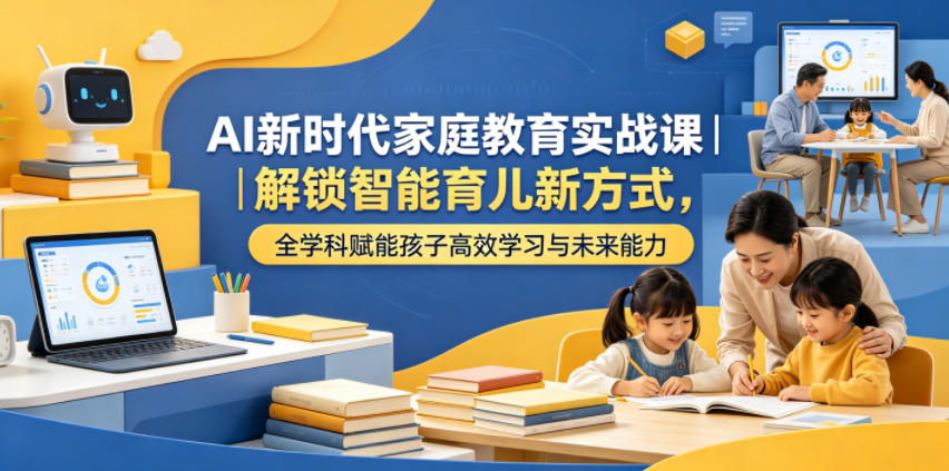AI新时代家庭教育实战课｜解锁智能育儿新方式，全学科赋能孩子高效学习与未来能力-问小徐资源库