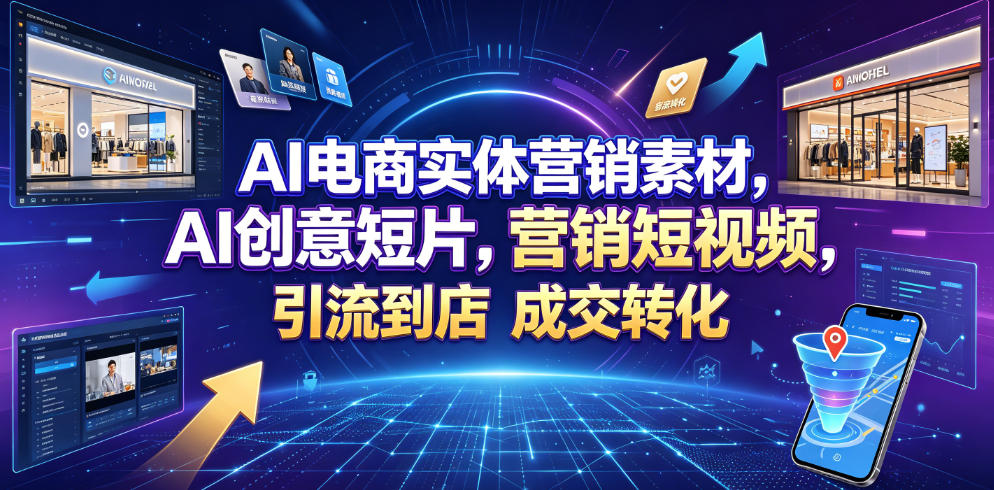 AI电商实体营销素材，AI创意短片，高效打造营销短视频，轻松引流到店，稳定提升门店客流与成交转化-问小徐资源库