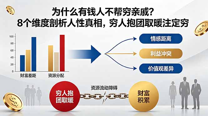 付费文章：为什么有钱人不帮穷亲戚？8个维度剖析人性真相，穷人抱团取暖注定穷-问小徐资源库