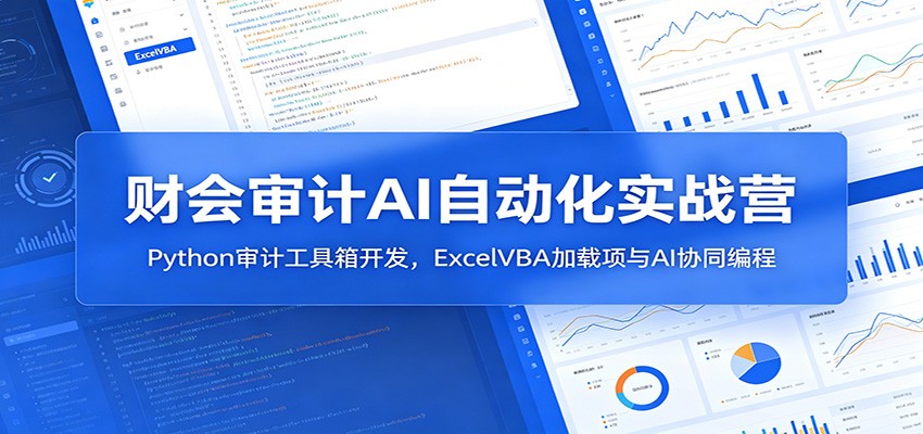 财会审计AI自动化实战营：Python审计工具箱开发，ExcelVBA加载项与AI协同编程-问小徐资源库