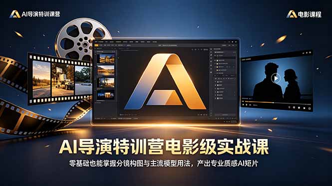 AI导演特训营电影级实战课,零基础也能掌握分镜构图与主流模型用法,产出专业质感AI短片-问小徐资源库