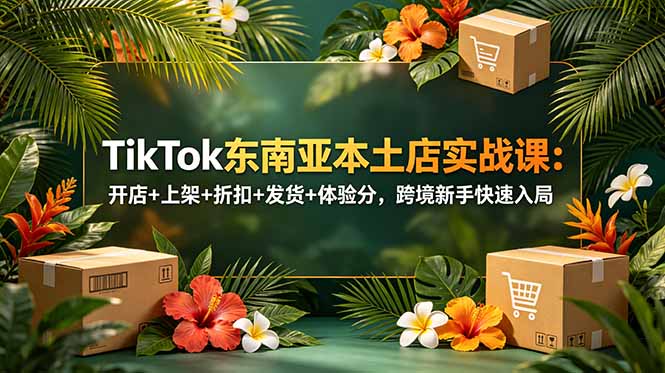 TikTok东南亚本土店实战课：开店+上架+折扣+发货+体验分，跨境新手快速入局-问小徐资源库