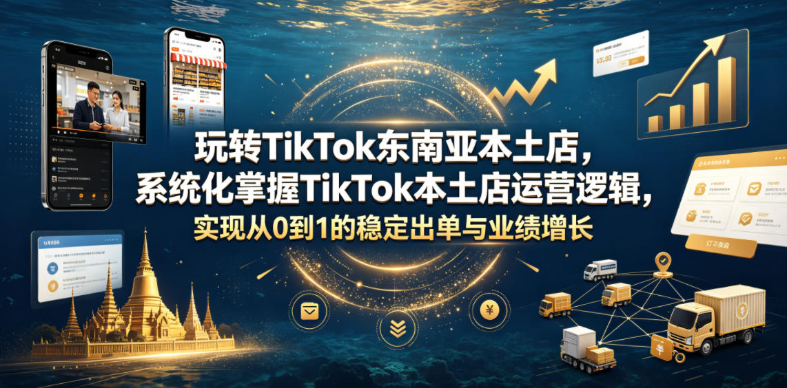 玩转TikTok东南亚本土店，系统化掌握TikTok本土店运营逻辑，实现从0到1的稳定出单与业绩增长-问小徐资源库
