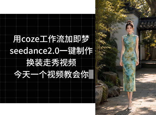 用coze工作流加即梦seedance2.0一键制作换装走秀视频，今天一个视频教会你-问小徐资源库