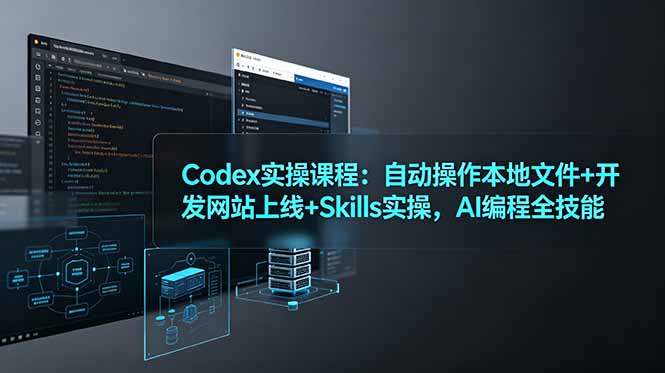 Codex实操课程：自动操作本地文件+开发网站上线+Skills实操，AI编程全技能-问小徐资源库