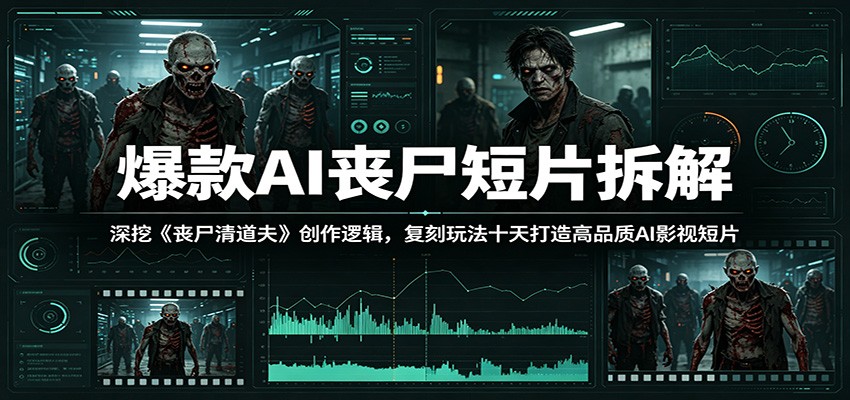 爆款AI丧尸短片拆解：深挖《丧尸清道夫》创作逻辑，复刻玩法快速打造高品质AI影视短片-问小徐资源库