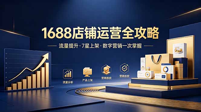 1688店铺没流量？产品上架不到7星？数字营销不会投？全套运营技能一次学(更新6月-问小徐资源库