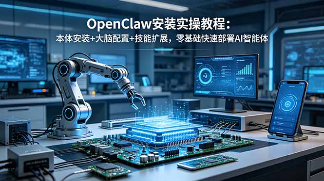 OpenClaw安装实操教程：本体安装+大脑配置+技能扩展，零基础快速部署AI智能体-问小徐资源库