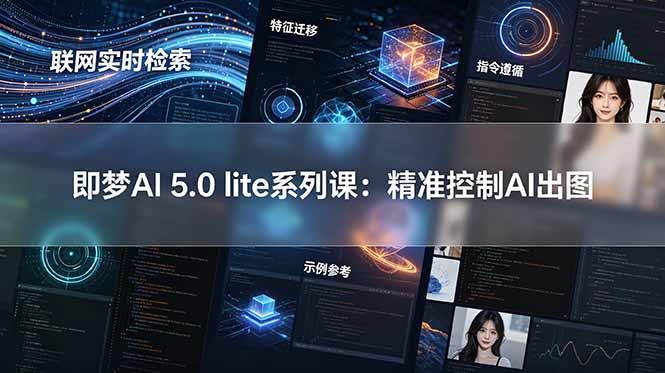 即梦AI 5.0 lite实战课：联网实时检索+特征迁移+指令遵循+示例参考，精准控制AI出图-问小徐资源库