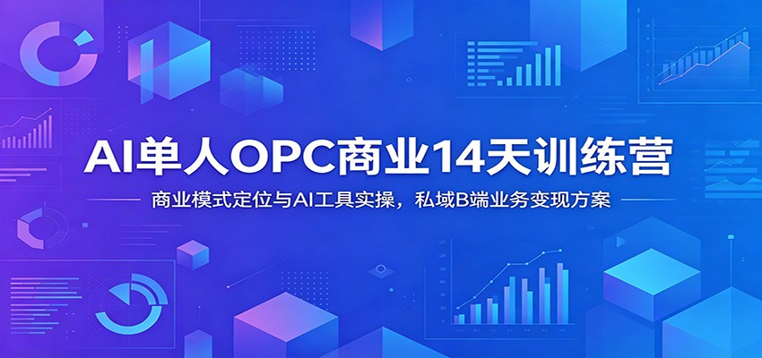 AI单人OPC商业14天训练营:商业模式定位与AI工具实操,私域B端业务变现方案-问小徐资源库