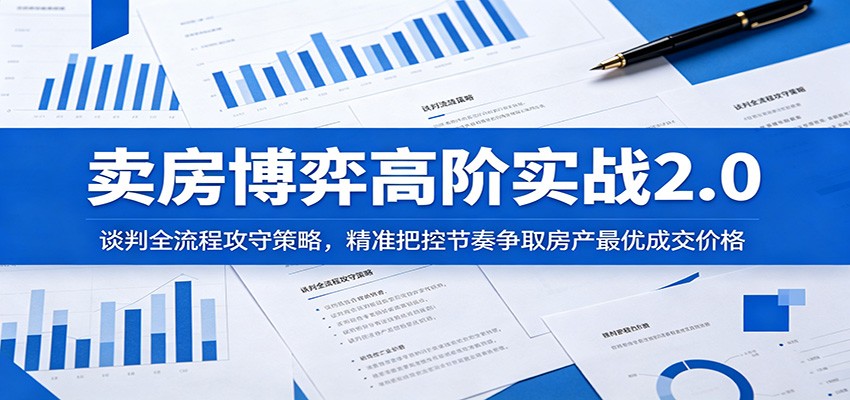 卖房博弈高阶实战2.0：谈判全流程攻守策略，精准把控节奏争取房产最优成交价格-问小徐资源库