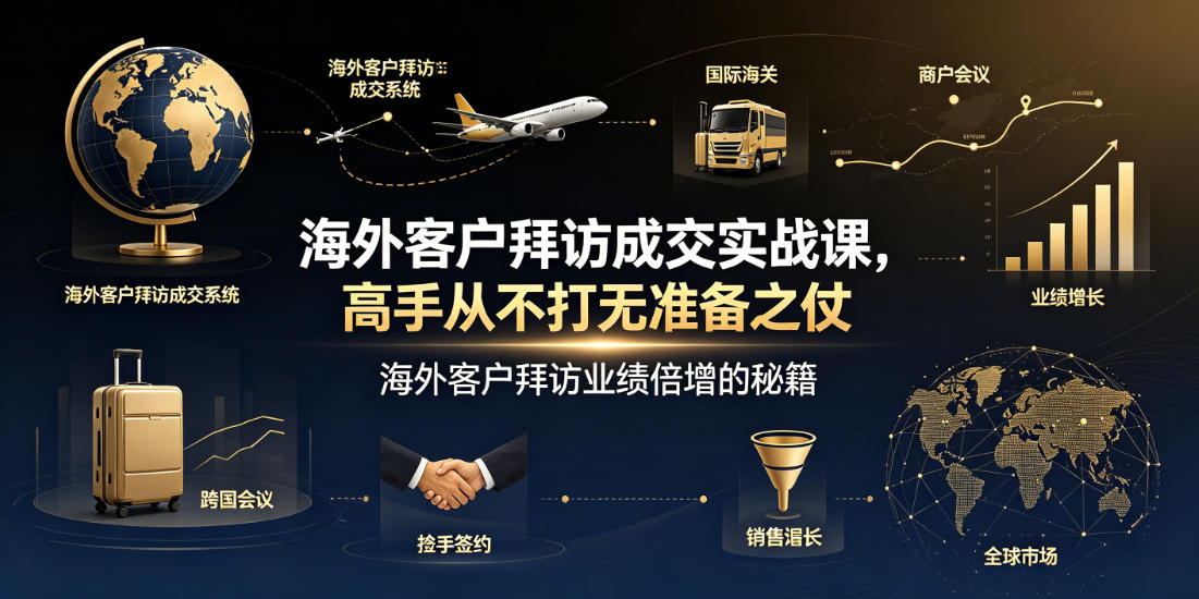 海外客户拜访成交实战课，高手从不打无准备之仗，海外客户拜访业绩倍增的秘籍-问小徐资源库