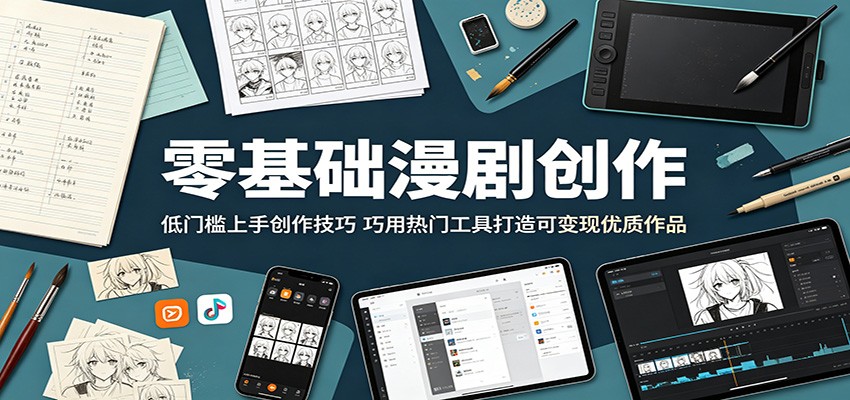 零基础漫剧创作：低门槛上手创作技巧，巧用热门工具打造可变现优质作品-问小徐资源库