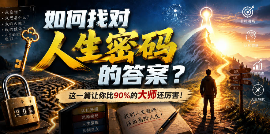 付费文章:如何找对人生密码的答案?这一篇让你比90%的大师还厉害!-问小徐资源库
