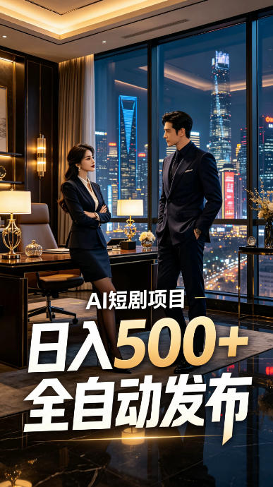 快手AI短剧自动发布，矩阵批量运营变现，轻资产副业项目，日入500+【揭秘】-问小徐资源库