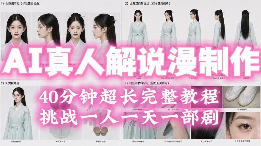 2026年AI真人解说漫剧自动批量化制作教程，40分钟超长完整，自动批量化制作，挑战一人一天一部剧！-问小徐资源库