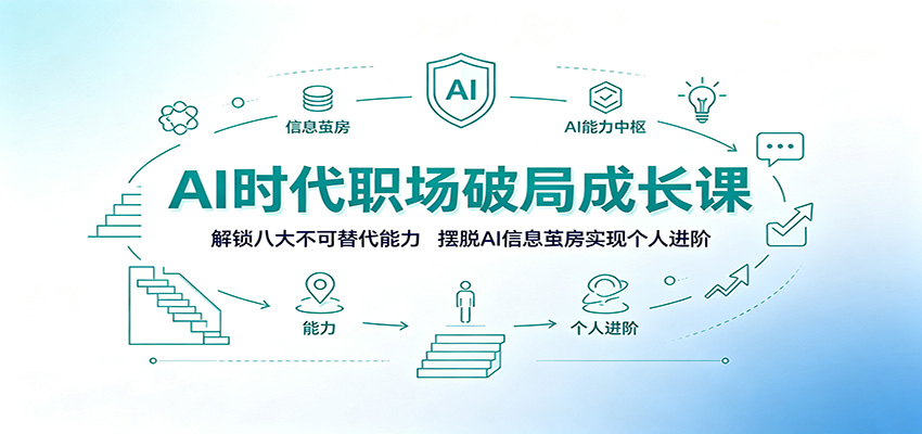 AI时代职场破局成长课:解锁八大不可替代能力,摆脱AI信息茧房实现个人进阶-问小徐资源库