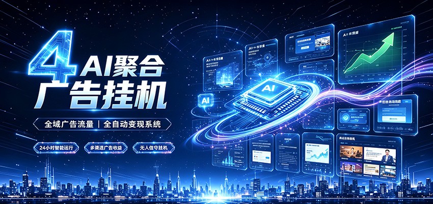 全域广告流量聚合,AI无人挂机稳赚佣金,打造长期稳定被动收入副业-问小徐资源库