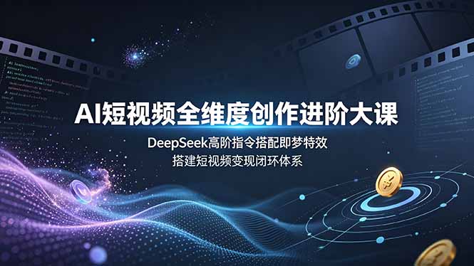 AI短视频全维度创作进阶大课，DeepSeek高阶指令搭配即梦特效，搭建短视频变现闭环体系-问小徐资源库
