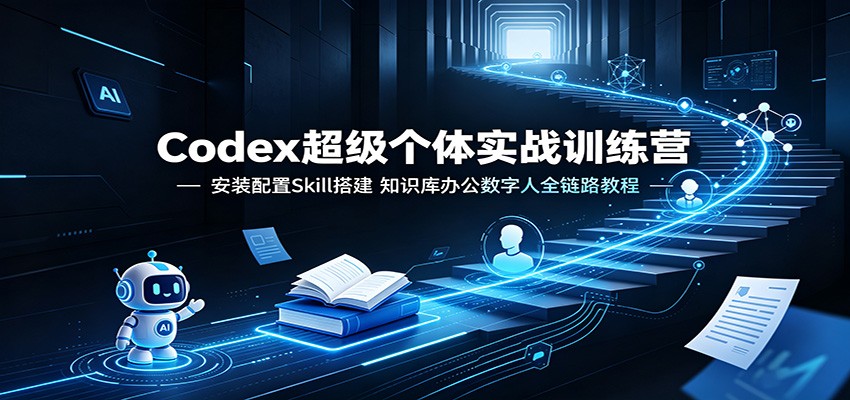 Codex超级个体实战训练营：安装配置Skill搭建，知识库办公数字人全链路教程-问小徐资源库