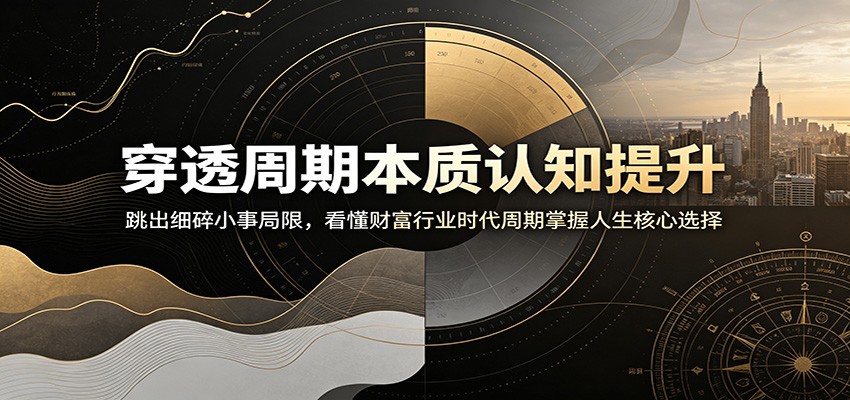 穿透周期本质认知提升：跳出细碎小事局限，看懂财富行业时代周期掌握人生核心选择-问小徐资源库