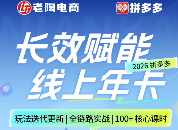 拼多多线上SVIP线上年卡，从认知到基础、从推广到活动、从活动到玩法，全链路实战(260730)-问小徐资源库