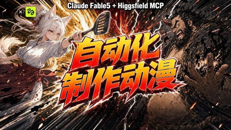 AI自动化动漫制作！Claude Fable 5接入Higgsfield MCP，直接生成完整创意内容-问小徐资源库