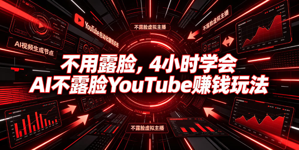 不用露脸,4小时学会AI不露脸YouTube賺钱玩法【原创双语字幕】-问小徐资源库