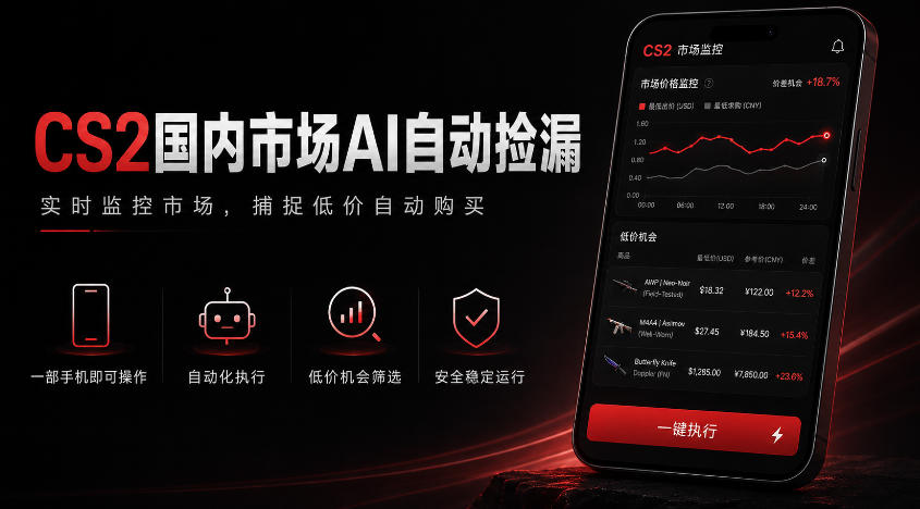 游戏市场AI自动监控,实时检测差价捡漏,简单轻松,日入300+【揭秘】-问小徐资源库