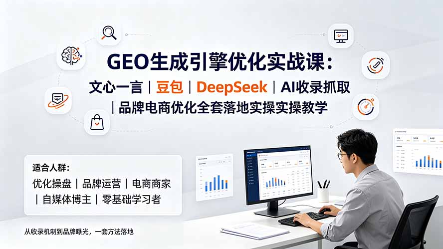 GEO生成引擎优化实战课:文心一言|豆包|DeepSeek|AI收录抓取|品牌电商优化全套落地实操教学-问小徐资源库