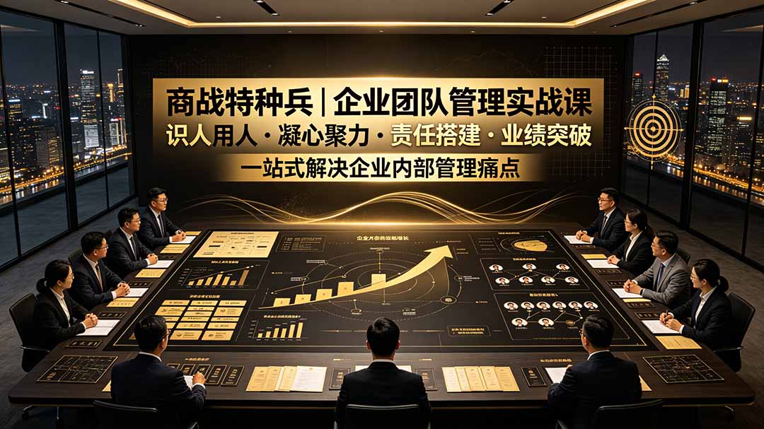 商战特种兵｜企业团队管理实战课：识人用人｜凝心聚力｜责任搭建｜业绩突破，一站式解决企业内部管理痛点-问小徐资源库