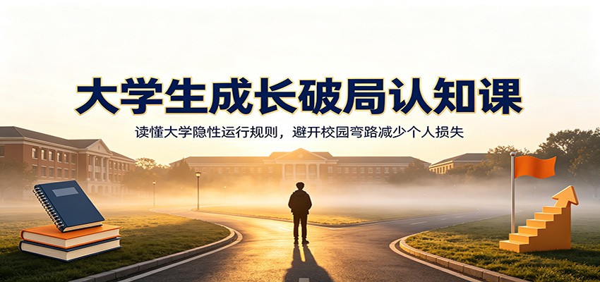 大学生成长破局认知课：读懂大学隐性运行规则，避开校园弯路减少个人损失-问小徐资源库