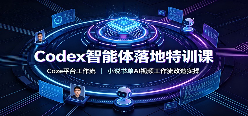 Codex智能体落地特训课：Coze平台工作流，小说书单AI视频工作流改造实操-问小徐资源库